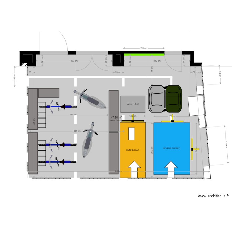 GRENOBLE AMENAGEMENT EXTERIEUR VF. Plan de 3 pièces et 48 m2