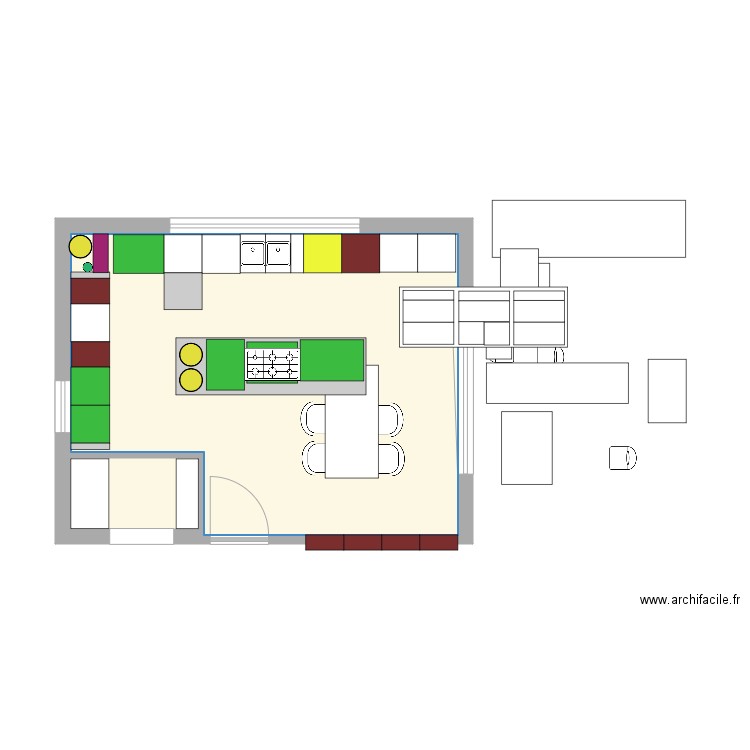 CUISINE FINALE MESUREE2b. Plan de 0 pièce et 0 m2