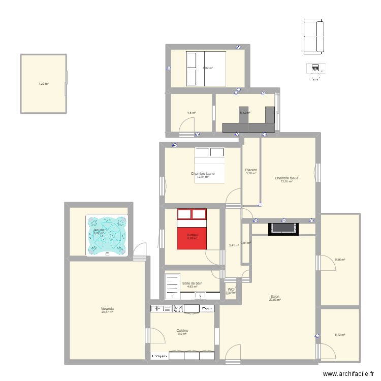 Maison Trets. Plan de 18 pièces et 157 m2