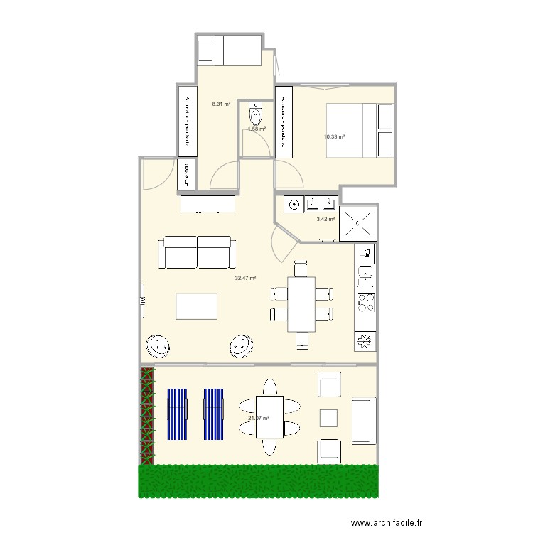 Californie mur porteur V5. Plan de 0 pièce et 0 m2