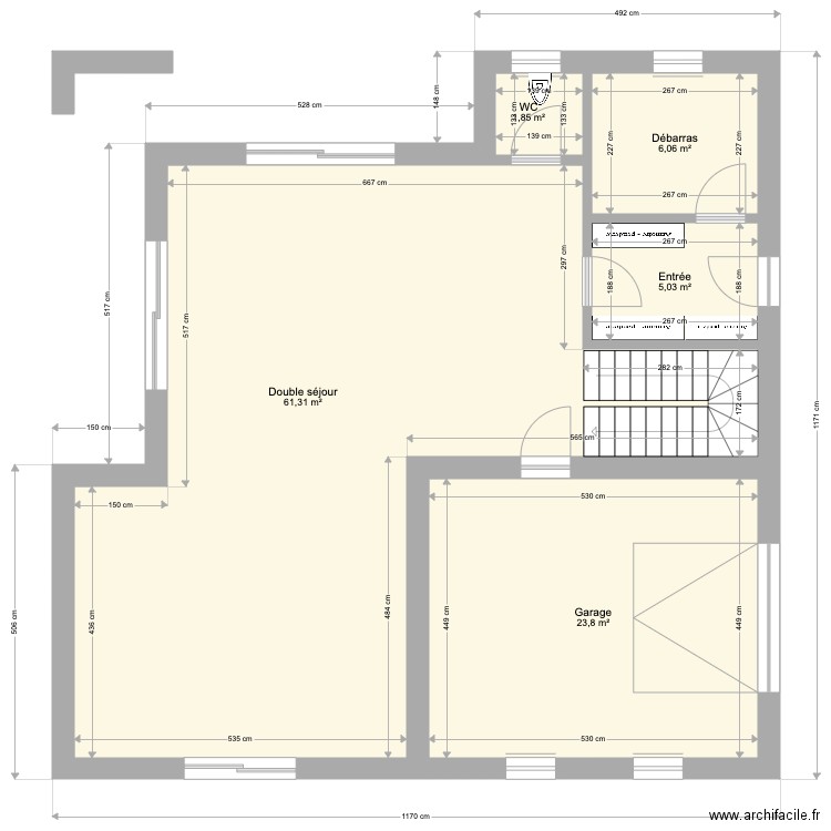 PLAN KOSSHY 6. Plan de 5 pièces et 98 m2