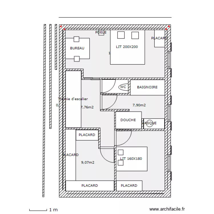 GRANGE AGRANDIE. Plan de GRANGE AGRANDIE. Plan de