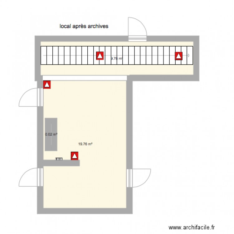 plan vigor local après archives. Plan de 0 pièce et 0 m2