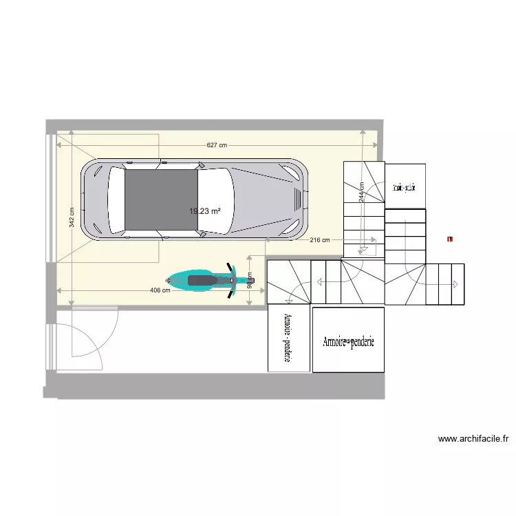 garage. Plan de 