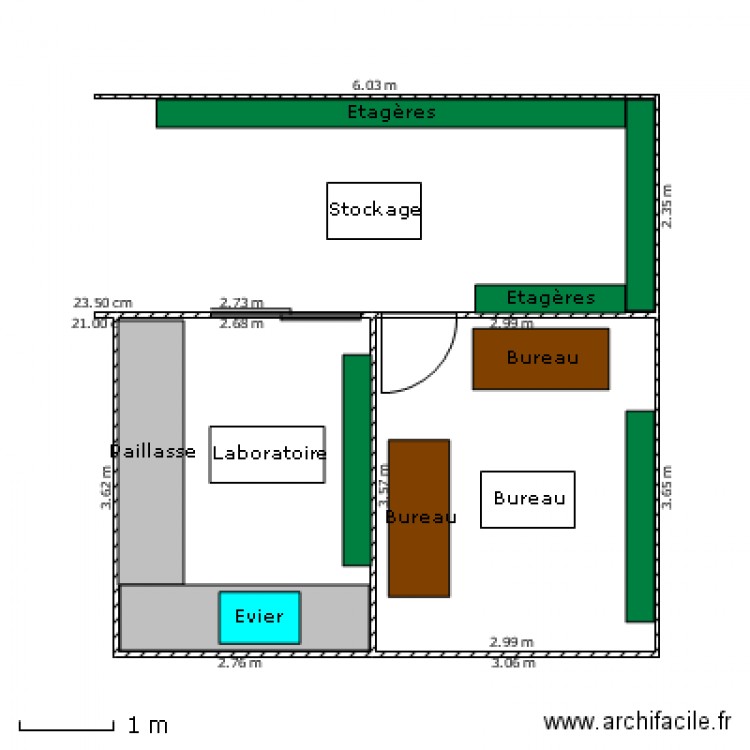Plan laboratoire Pharmessence. Plan de 0 pièce et 0 m2