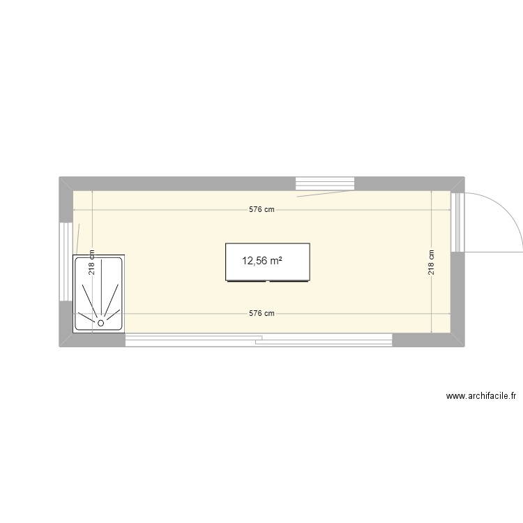 M delachavalerie. Plan de 1 pièce et 13 m2