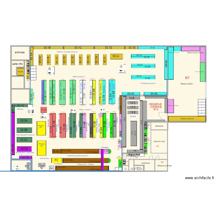 Magasin COLIN inventaire 2021 v4. Plan de 0 pièce et 0 m2