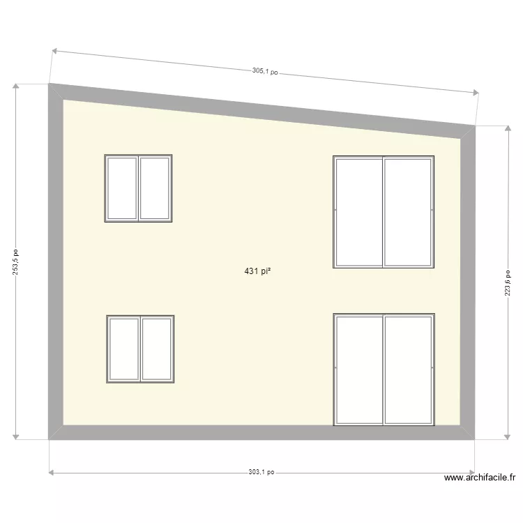 fa&ccedil;ade arri&egrave;re  bis. Plan de 