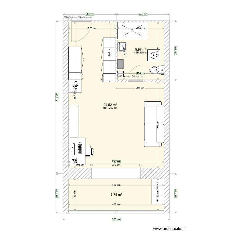 T1 Moa avec meuble. Plan de 0 pièce et 0 m2