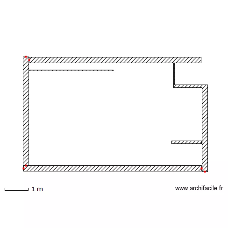 Chambre &agrave; coucher. Plan de 