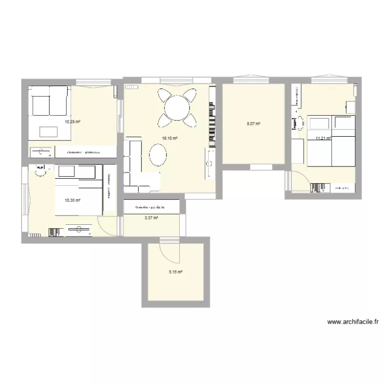 appartement paris . Plan de 
