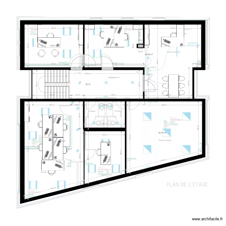 1er amm&eacute;nag&eacute;. Plan de 