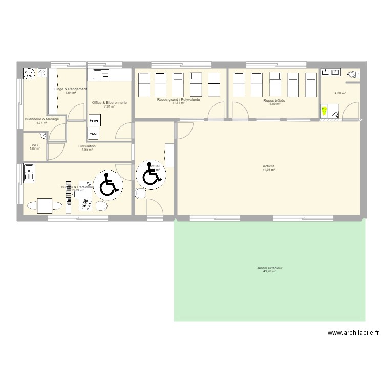 3 bis av du stade  Lagny sur marne Projet 2311 1757. Plan de 12 pièces et 160 m2