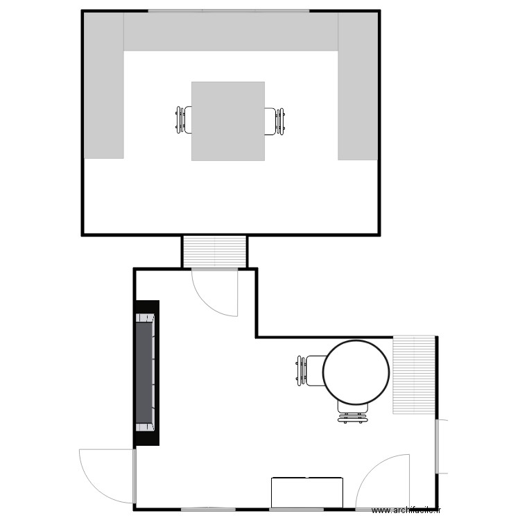 CUISINE + ENTREE. Plan de 2 pièces et 1072 m2
