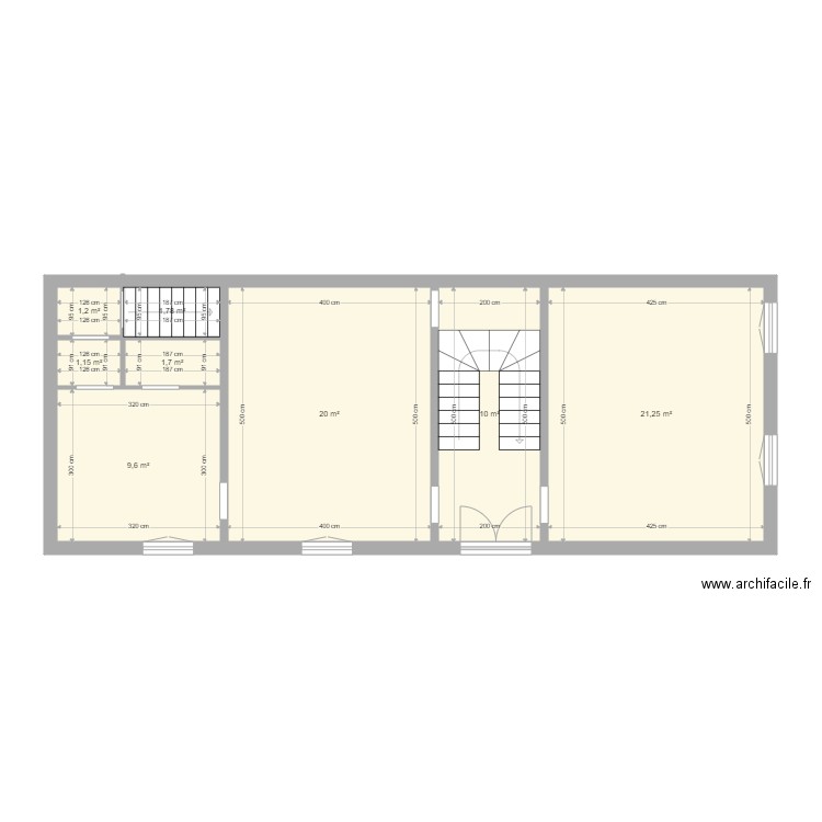 Epernay RDC. Plan de 8 pièces et 67 m2