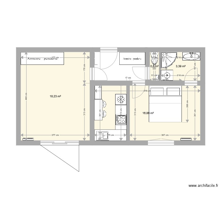 APPART BEUBEU APO. Plan de 0 pièce et 0 m2