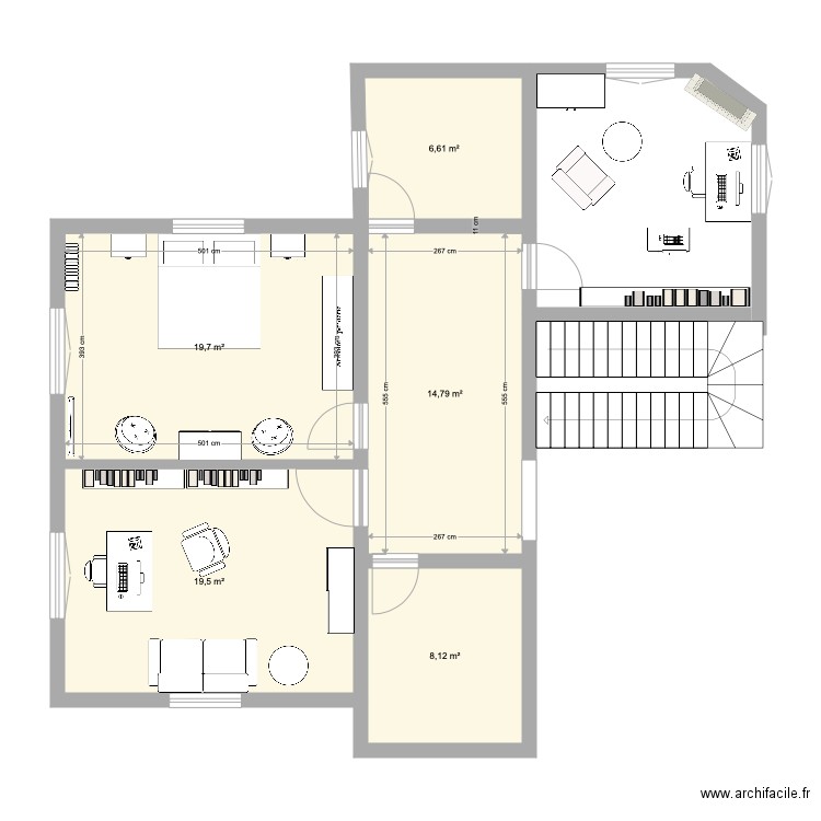 Chambre parents. Plan de 0 pièce et 0 m2