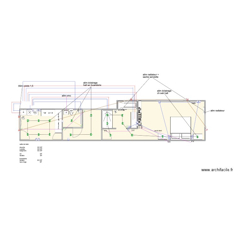 merlimont. Plan de 5 pièces et 47 m2