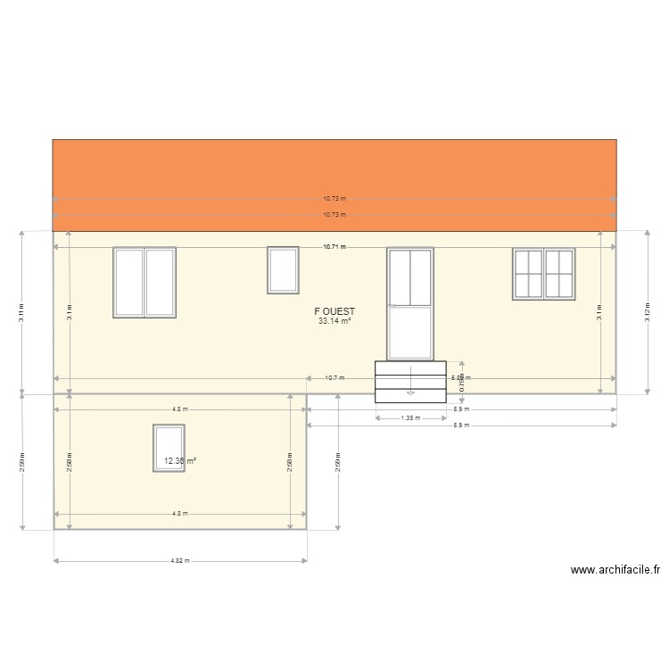 F OUEST BIS. Plan de 0 pièce et 0 m2