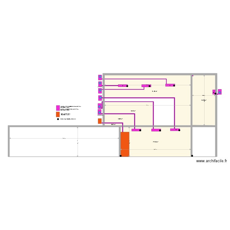 attente elec et vidange climatisation et cave a vin et salle . Plan de 0 pièce et 0 m2