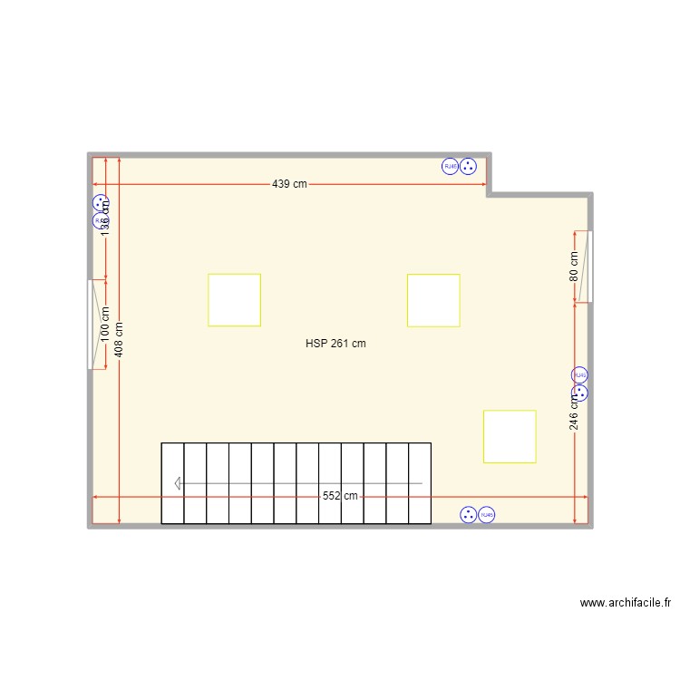 Berre logistique 1er. Plan de 1 pièce et 22 m2