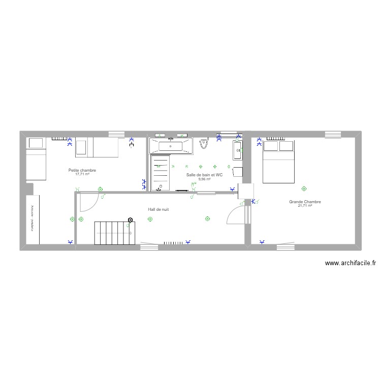 Etage. Plan de 0 pièce et 0 m2