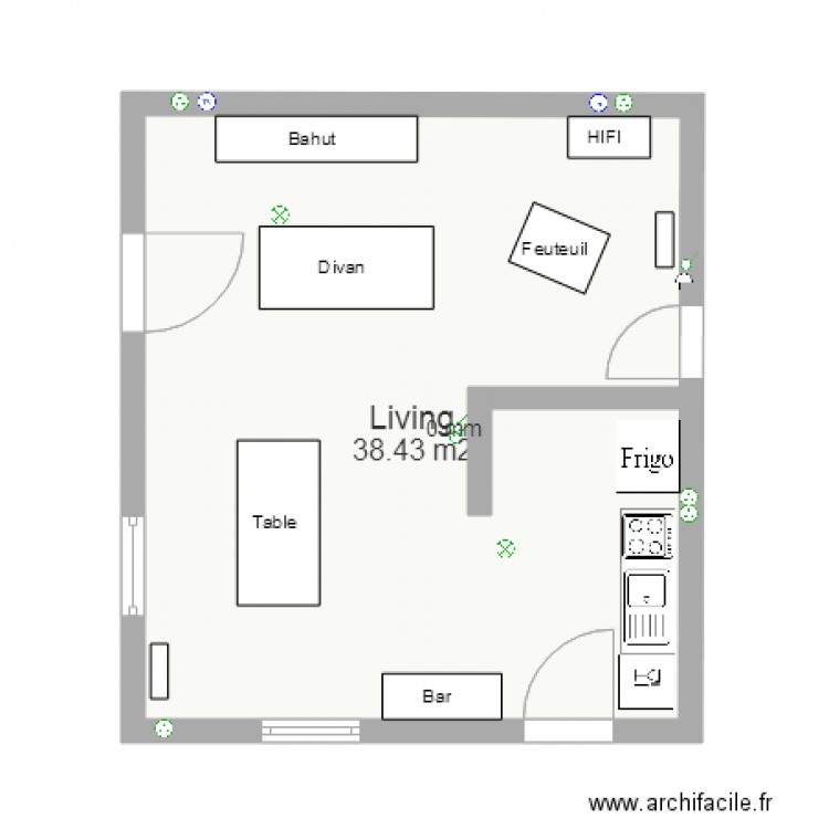 appart012. Plan de 0 pièce et 0 m2