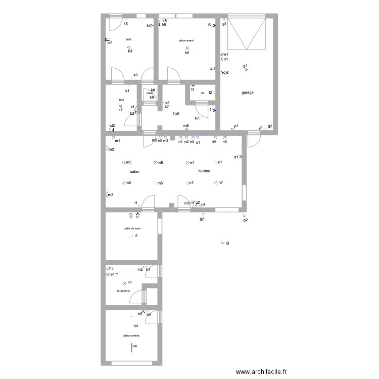 Bonne Fortune Rdc. Plan de 10 pièces et 104 m2