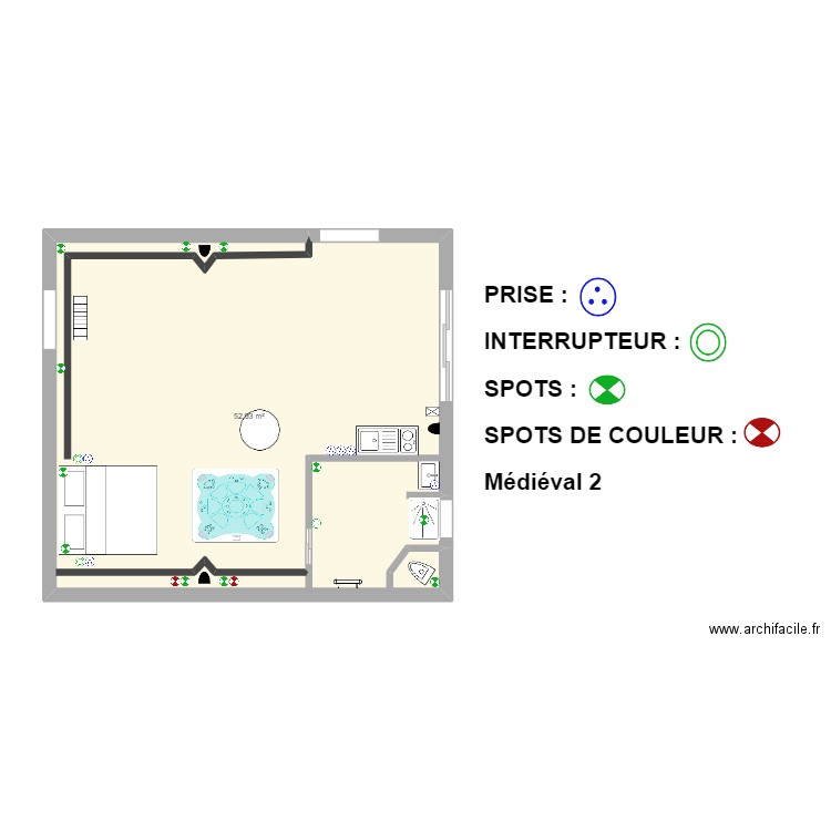 Médiéval 2. Plan de 0 pièce et 0 m2