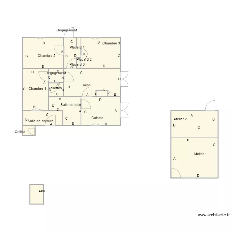 Croquis BAILLET. Plan de 