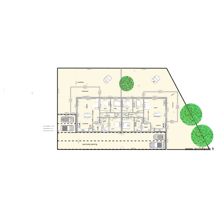 villa essaie4. Plan de 18 pièces et 737 m2