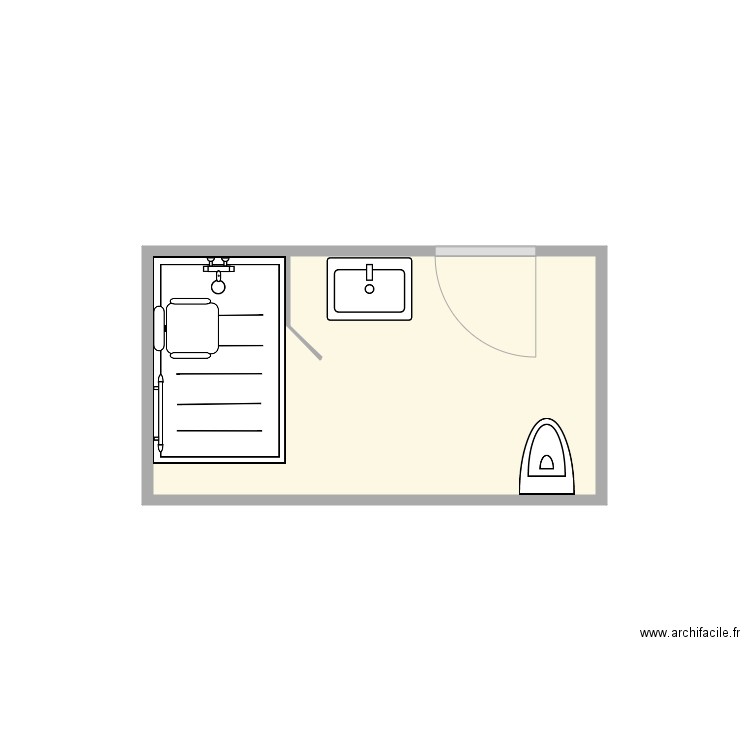 plan après travaux gaudec. Plan de 1 pièce et 5 m2