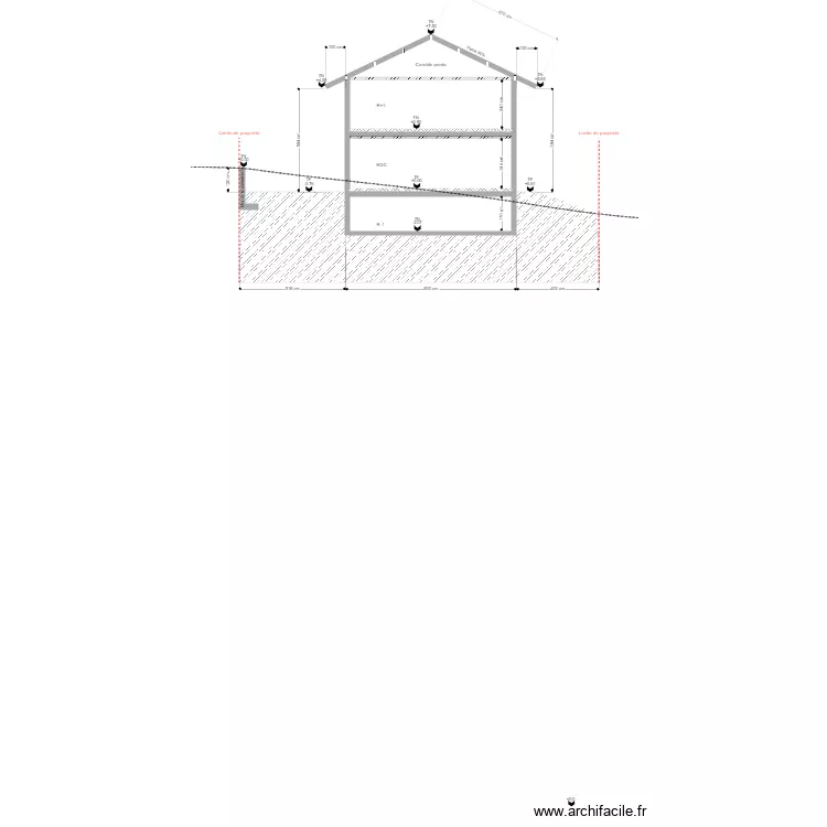 Plan maison Coupes. Plan de Plan maison Coupes. Plan de