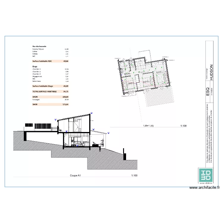 HUDSON EMELINE V1. Plan de 