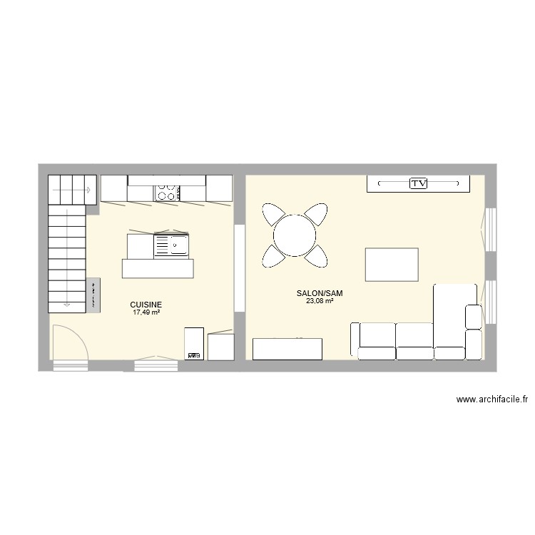 Chatel rdc. Plan de 0 pièce et 0 m2