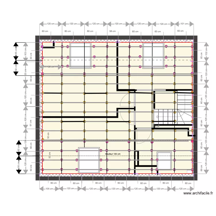 Maison 1er &eacute;tage PLACO PLAFOND. Plan de 