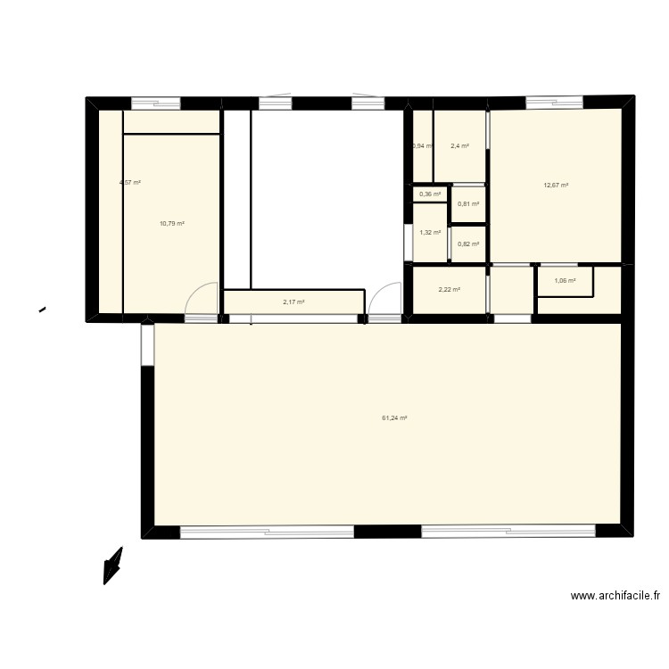 rdc bretagne 2. Plan de 0 pièce et 0 m2