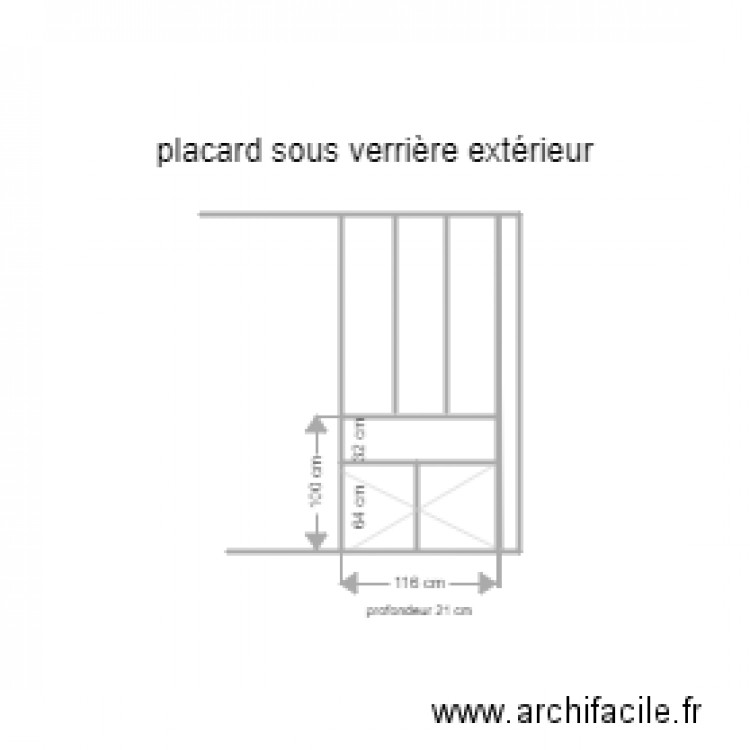 placard sous verrière olivier eglem. Plan de 0 pièce et 0 m2