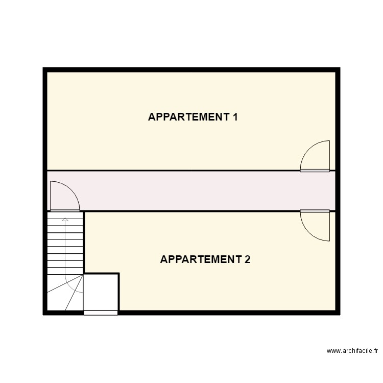 appartement efferves'sens. Plan de 4 pièces et 33 m2