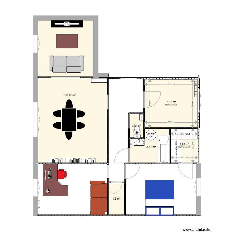 appart gaetan  travaux. Plan de 0 pièce et 0 m2
