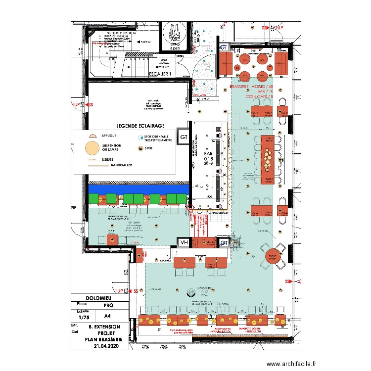 Brasserie A 31/10/22. Plan de 0 pièce et 0 m2