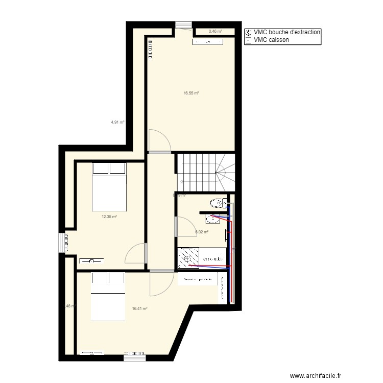 R2 APPART C 42 Av de selves SARLAT PLOMB. Plan de 0 pièce et 0 m2