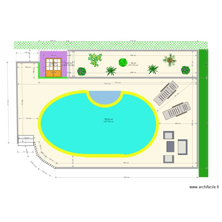 Piscine actuelle. Plan de 0 pièce et 0 m2