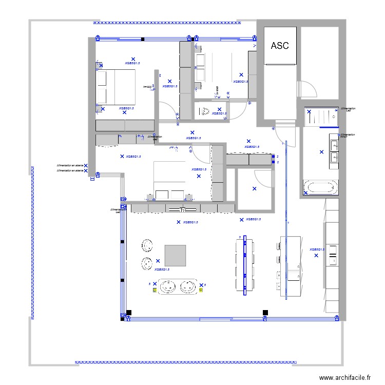 Appartement D3145. Plan de 0 pièce et 0 m2