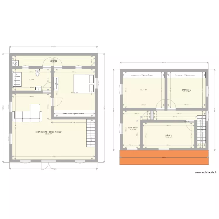 plan maison num&eacute;ro 2. Plan de 