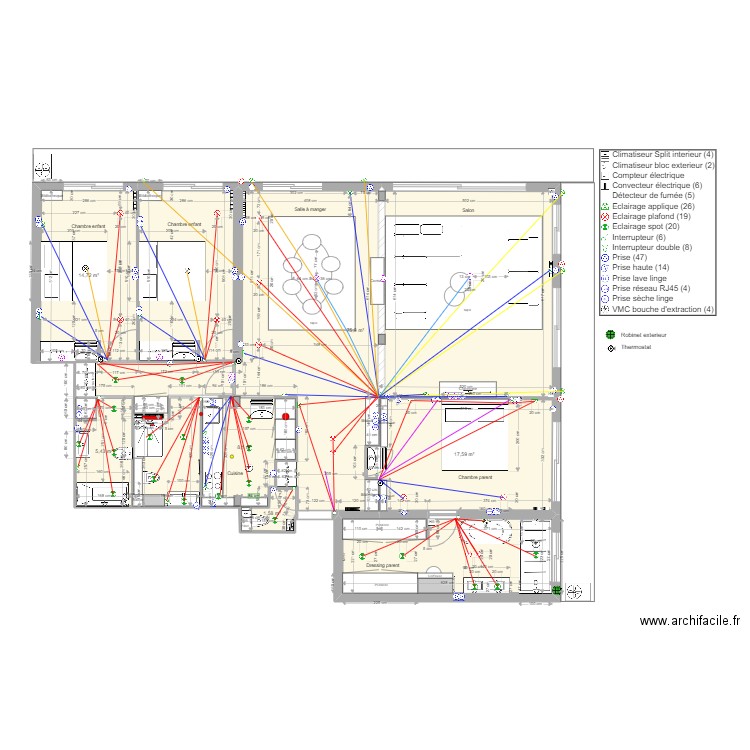 Neuilly v5. Plan de 8 pièces et 152 m2