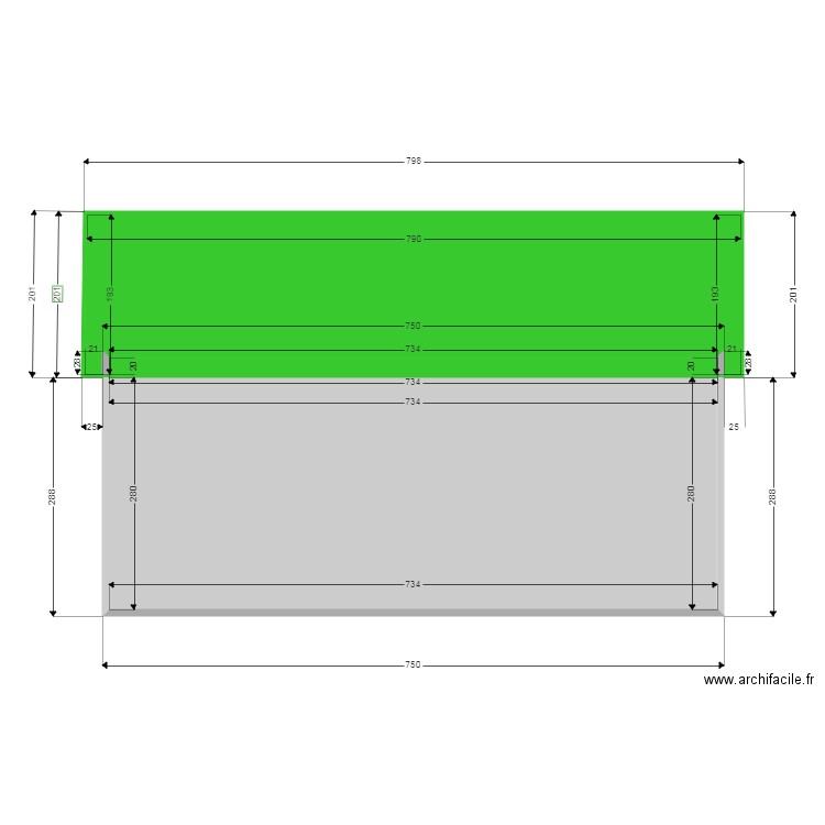 garage face 222. Plan de 0 pièce et 0 m2