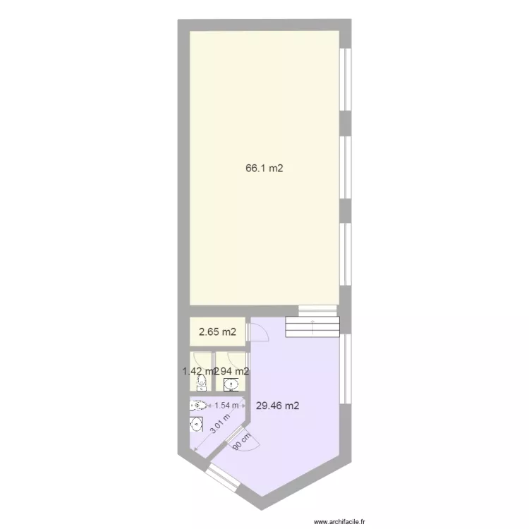 wc handicap&eacute;s. Plan de 