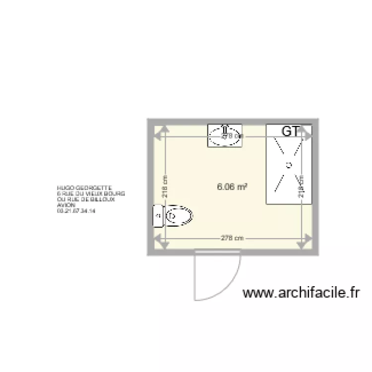 HUGO GEORGETTE . Plan de 
