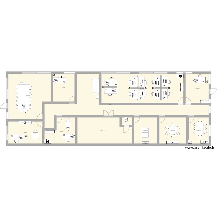 plan bureaux. Plan de 0 pièce et 0 m2